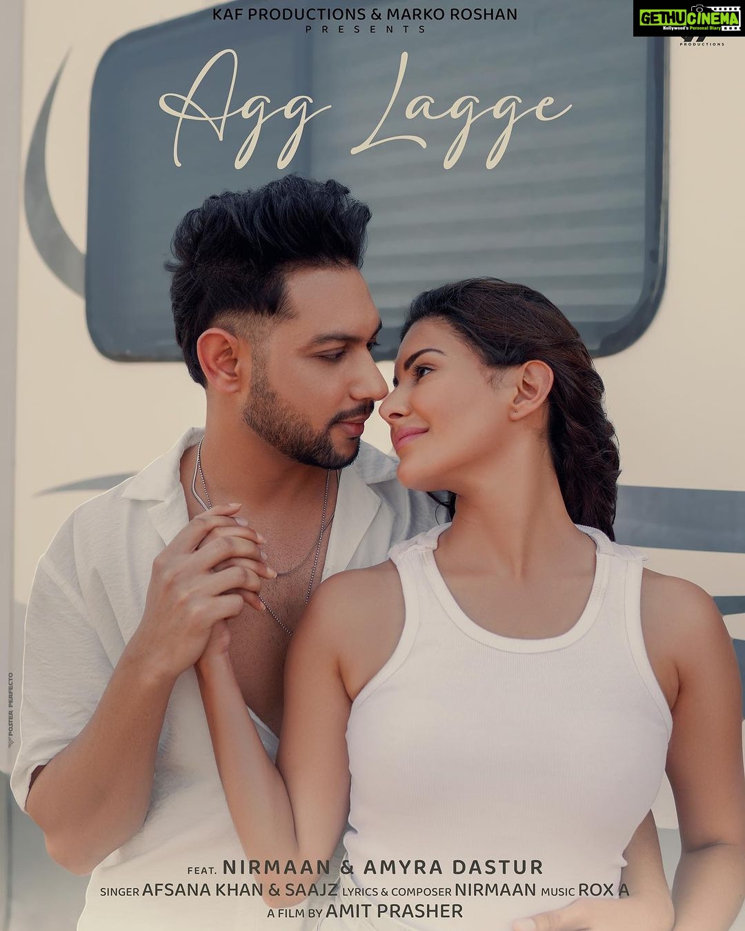 Amyra Dastur Instagram - AGG LAGGE🔥first look 🤍 feat @nirmaan01 & @amyradastur93 💕 Sung by @itsafsanakhan & @saajzofficial Lyrics & composer @nirmaan01 Music producer @rox_a_official Directed by @amitprasher DOP @dopshoeb Choreographer @burtonritchie Produced & present by @markoroshan @kafproductionsindia Production @karanysfp @akshaykapoor301 @gourvkuumartuli.ysfp @jaimshr Costume @thenanditakohli @stylingbynandita Amyra’s manager @anusshiarorah Casting by @gleameofficial @niharika_masih @sapan_manchanda_ Media partner @netmediaofficial @believemusicindia team @itsjaggy @iamsunnyys @artishq_ @malkeet__aulakh @rjaditya99 #afsanakhan #nirmaan #amyaradastur #agglagge #kafproductions Dubai,UAE