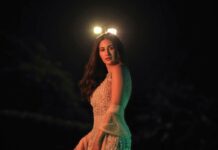Amyra Dastur Instagram - Night lights ✨ . . . Wearing @mani.bhatiaofficial for the #chidiyandachamba promotions 🕊️ . Styled by @thenanditakohli Assisted by @_bavleensethi MUA @makeupbysoniakrishna Chandigarh, India