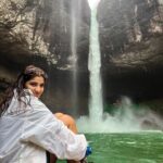 Ananya Agarwal Instagram - brb, chasing waterfalls🌈 Devkund Waterfall, Bhira