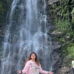 Anisha Hinduja Instagram - There is beauty around every bend #❤️❤️❤️ #waterfalls #mountains #naturelovers #nofilter #onlyme #loveyourself #gratitudeattitude