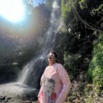 Anisha Hinduja Instagram - There is beauty around every bend #❤️❤️❤️ #waterfalls #mountains #naturelovers #nofilter #onlyme #loveyourself #gratitudeattitude