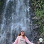 Anisha Hinduja Instagram - There is beauty around every bend #❤️❤️❤️ #waterfalls #mountains #naturelovers #nofilter #onlyme #loveyourself #gratitudeattitude