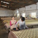 Anitha Sampath Instagram - Bagru print is a form of hand block printing done by natural colours followed by the Chippa's (involved in fabric printing tradition for over 100 years) in Bagru, India. These prints of Bagru are acclaimed all over world. The Prints of Bagru, unlike other prints, involve a different kind of printing. They are known for their uniquedesigns of luxuriant trellises in sophisticated natural colors. 📷: @kavinilavan_filmmaker @_dharun_eevin_ @ranjith_ranil @karthikha_photography Edits: @nidhin_prem