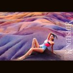 Anjali Lavania Instagram - #mothernature will always be my #favourite #artist - One of my favourite shoot locations #magical #sevencolouredearth #chamarel #mauritius for the #kingfishercalendar #modellife #swimsuitmodel #traveldiaries #wanderlust #siswim #painting #workofart #anjalilavania #wlyg