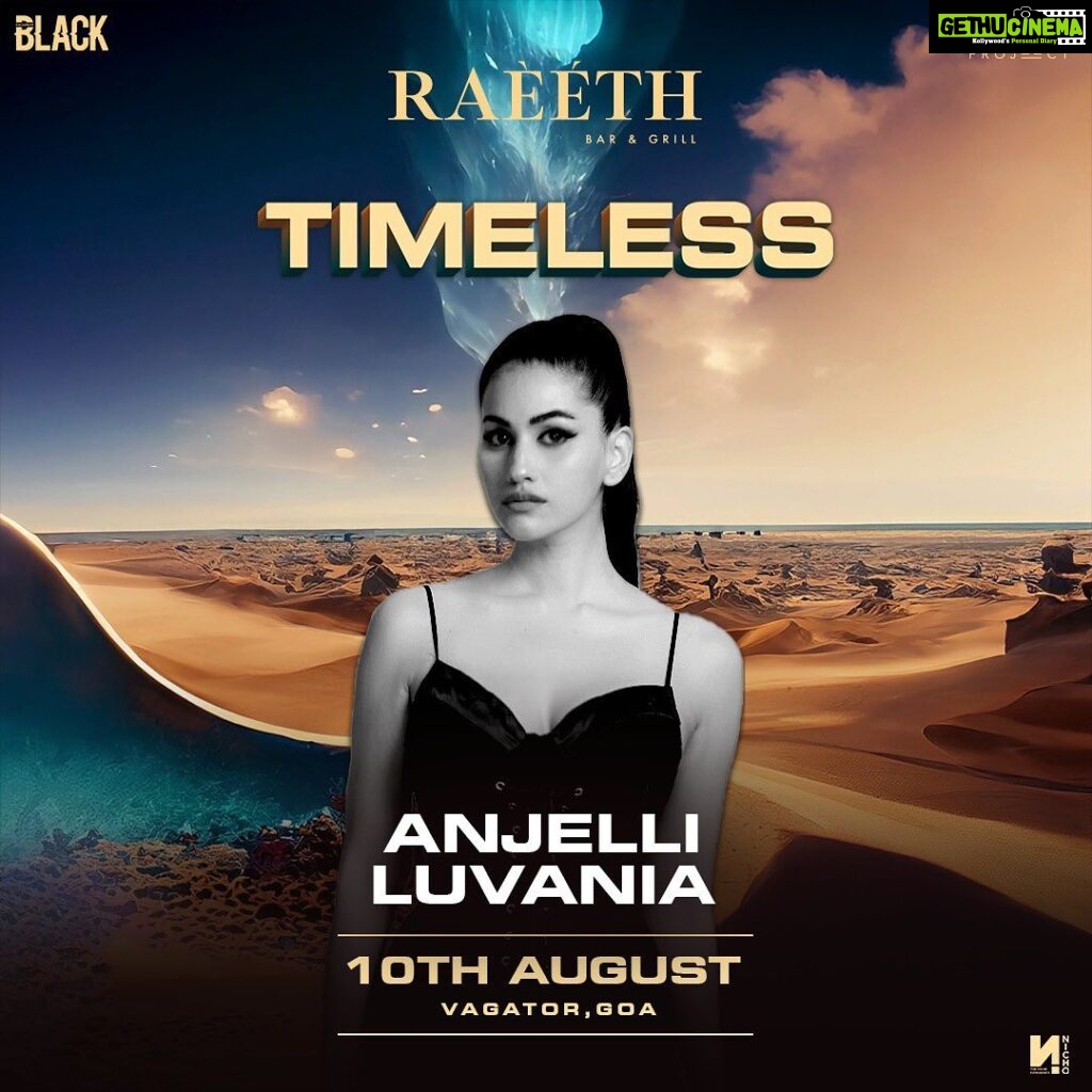 Anjali Lavania Instagram - It’s going to be epic - get your tickets now https://insider.in/go/raeeth Timeless festival @raeethgoa @partylikerod @vickyrichboyz #melodictechno #techno #anjelliluvania Can’t wait 😍