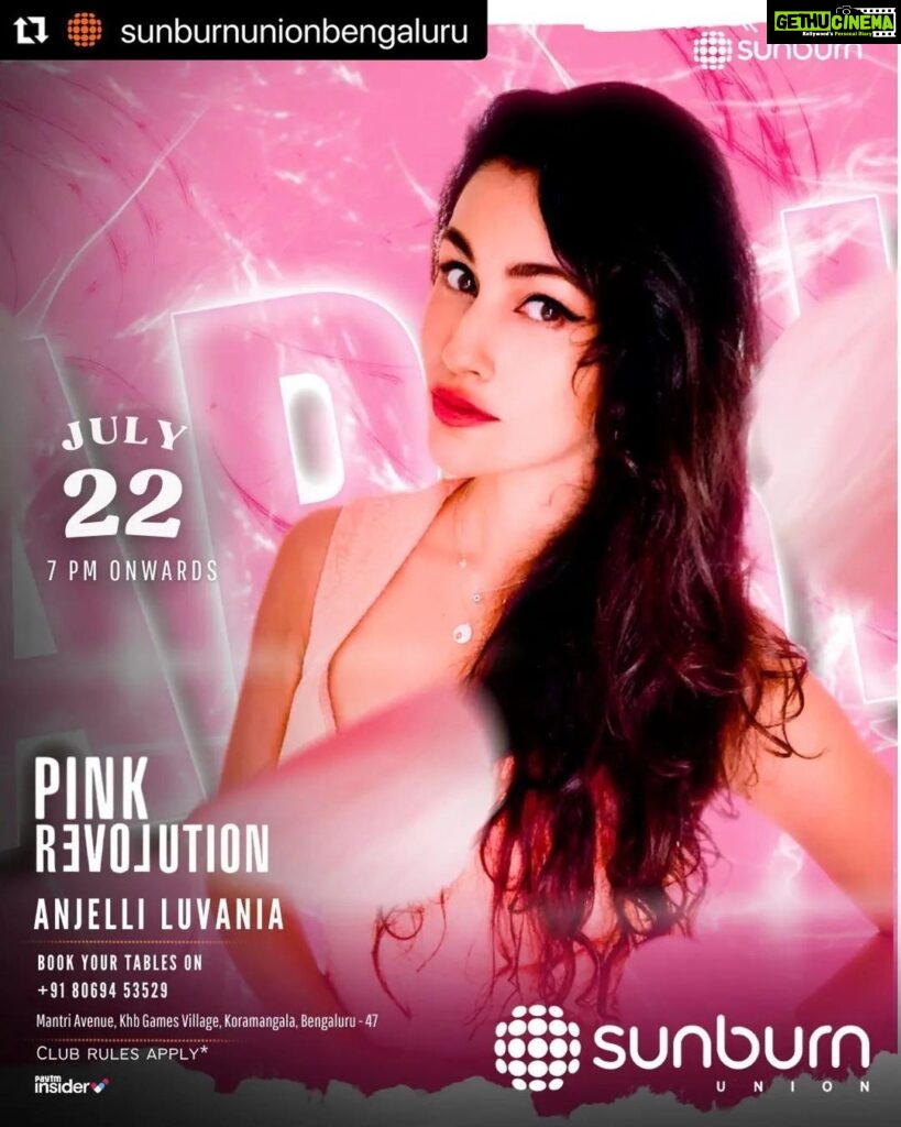 Anjali Lavania Instagram - Woohoo can’t wait for tonight Bangalore 💜🧚🏻‍♀😍 #Repost @sunburnunionbengaluru ・・・ India's Biggest Barbie Party Alert📍 #Bengaluru get ready to be mesmerized because the Barbie blowout party is coming to @sunburnunionbengaluru this Saturday 🎉✨ With the wildest techno beats of @anjelli_luvania😍 She's one of the top-notch dj's from Goa, who's deep melodic breaks with dark bouncy rhythms will keep you wanted for more✨🩷 Along with @eashwar_nanda and @alterlifeofficial. These techno prodigies will make you dance the night away🎶🌸🩷 💗On July 22nd , 7 pm onwards💗 🎟Don't miss out and book your tickets now on @insider.in🎟 #SunburnUnion #bengaluru #barbie #pinkrevolution #BarbieTheMovie #anjelliluvania #saturdaynightfever #electro #techno #bangalore #bangalorenightlife #bengalurunightlife #weekend #housemusic #deephouse #weekendvibes #electronicmusic #bangalorenights #saturdaynightfever