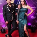 Anjana Rangan Instagram - For #JFW achievers awards with Darlinggg @rjvijayofficial ! 😍♥️😍♥️ @jfwdigital @binasujit thank u for believing in us yet again! To many more to come 🥂