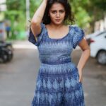 Anjana Rangan Instagram - Beach waves and summer dresses are the Basics! 💙🩵 📸: @twilightzone_photography
