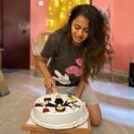 Anjana Rangan Instagram - It was a happy happy birthday indeed! ♥️♥️♥️ To all my friends who surprised me by coming home on the strike of 12, you know i love you all with my whole heart. All of those of you who wished me in person , through calls, messages, posts, insta stories . Overwhelmed by the amount of love you guys showered on me.. all the videos , pictures and lovely messages. Sorry i tried my best to reshare everything but as u guys know i am just getting so much love from you.. i missed out on resharing so many. M truly sorry and i am eternally grateful for the abundant love i am getting, which i am still wondering wether i deserve or not.. This birthday made me feel loved, wanted and cherished! Wat more can I ask for ♥️ P.s : this cake was icing on the top 😍