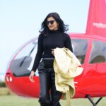 Anju Kurian Instagram - On the runway again 🚁 Heli-tourism isn’t just a tourist attraction- it’s a thrill seeker’s dream ✨. Styling - @styledbyzoya_ #chopper #heliride #escapetheordinary #traveler #australia