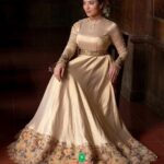 Anju Kurian Instagram - The allure of Anarkali elegance is a tale of grace, poise, and timeless charm spun into every stitch. #Anarkali #OnamAtPothys #Onam2023 Brand - @pothyskerala Photography- @shafishakkeer MUA- @shari_naressh Stylist - @rashmimuraleedharan Location - @rossittawoodcastle
