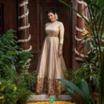 Anju Kurian Instagram - The allure of Anarkali elegance is a tale of grace, poise, and timeless charm spun into every stitch. #Anarkali #OnamAtPothys #Onam2023 Brand - @pothyskerala Photography- @shafishakkeer MUA- @shari_naressh Stylist - @rashmimuraleedharan Location - @rossittawoodcastle