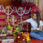 Anjum Fakih Instagram - As we bid adieu to Ganesha… Here am wishing y’all #happyanantchaturdashi 🙏🏼❤️ Be blessed 😇