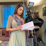 Anjum Fakih Instagram – Starting my day with a bang… 
Missed me as #shrishti ? 
Well, miss me no more… 
Catch me in action #kundalibhagya 
@zeetv SJ Studios
