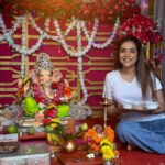 Anjum Fakih Instagram - As we bid adieu to Ganesha… Here am wishing y’all #happyanantchaturdashi 🙏🏼❤️ Be blessed 😇