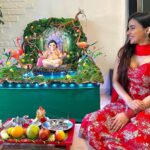 Ankitta Sharma Instagram - Ganpati Bappa Morya! 🙏🏻 Wearing @aachho x @dinky_nirh
