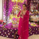 Antara Biswas Instagram - #Blessings Ganpati Bappa Morya 🙏🙏 … Here Comes My Beautiful Friend @rashmi_aaryaa Beautiful outfit: @rashmi_aaryaa