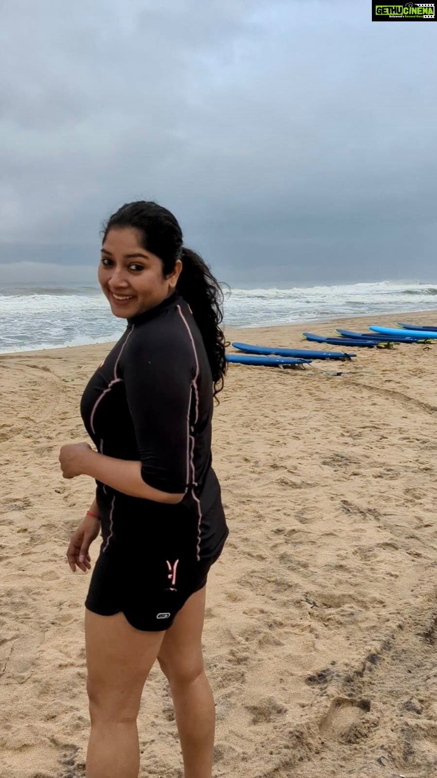 Anumol Instagram - Making waves and riding high in Varkala! ๐ Thanks to the incredible team at Ruasta Surfing School @rua_sta and Moon waves surf school @moon_waves_surf_school for helping me catch my first successful surf! ๐ค #SurfingSuccess #VarkalaVibes #RidingTheWave #SurfingAdventures #SurfSchoolFun #SurfingBeginner #SurfingGoals #SurfingCommunity #SurfingLife #SurfingMemories #OceanLove #BeachLife #SurfingPassion #SurfingExperience #SurfingJourney #InstaSurf