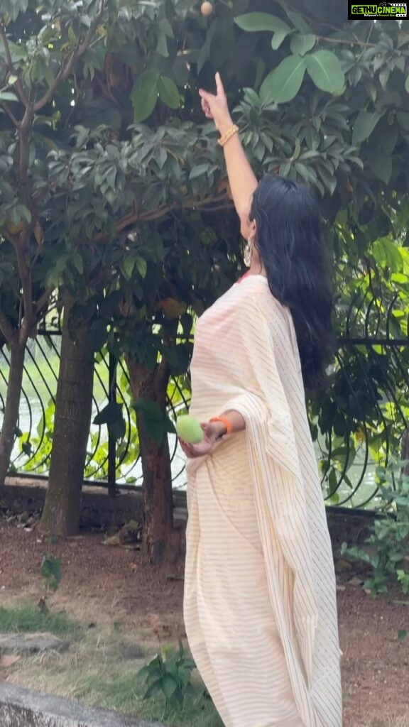Anumol Instagram - ചെറിയ മോഷണ ശ്രമം. Wearing @naithubysruthiprasanth saree and @jugalbandhi blouse. #anuyathra #anumol #happiness #postweddingscenes #sistertime #handloom #keralasaree #spreadhappiness