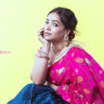 Anupama Gowda Instagram - Suvarna Sambhrama ♥️ Styling: @tejukranthi Assisted by: @khushi_jagadisha Outfit: @sindhureddyofficial Jewellery: @sunrisesilversmiths PC: @raghavstudios