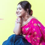 Anupama Gowda Instagram - Suvarna Sambhrama ♥️ Styling: @tejukranthi Assisted by: @khushi_jagadisha Outfit: @sindhureddyofficial Jewellery: @sunrisesilversmiths PC: @raghavstudios