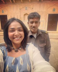 Anupama Gowda Instagram - Jaipur🌸 1. Nahargarh Fort A perfect example of Indo-European architecture. Fort was built as the defence of the capital but was never attacked. Later Maharaja Sawai Jai Singh extended this as retreat place. Fort has nine similar suits constructed for each of the nine queens of Sawai Madho Singh. All these suits are connected to each other by corridors. And also the main part if Nahargarh fort is two-stepwells, the bigger and more attractive one is Nahargarh Baori ( was built to conserve rainwater) is just outside the main fort (Picture No.4) One of India’s most aesthetically pleasing stepwells but maintained so bad ( as tourists it’s also our duty to keep it clean) Entry fees- 50/- 2. Hawa Mahal This mahal is 200 years old and known for its unique architecture with 953 tiny windows 🪟 During those days, the Purdah system was strictly followed and Royal Rajpur women weren’t allowed to show their face to strangers or even appear in public. And, 953 windows which enabled them to get a glimpse of the day-to-day activities and festivities happening on the street below without appearing in public. Entry fees - 50/- #travelwithnu💗 Travelling partner: @zipntrip_travel_solutions Pc: Mr.Raju (Security guard from Nahargarh fort) Hawamahal