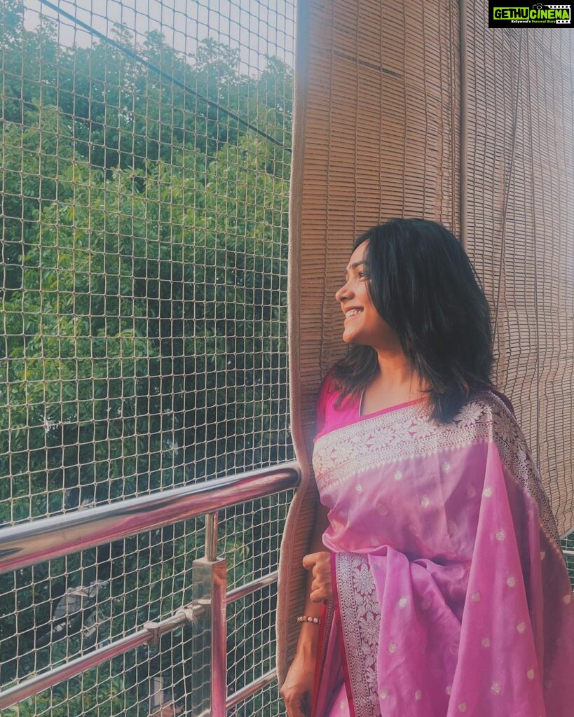 Anupama Gowda Instagram - ಯುಗಾದಿ ☘️ Saree: @label_saistudio ♥️