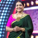 Anupama Gowda Instagram - Suvarna Super Star Sunday Special 🫶🏼 Styling: @tejukranthi Assisted by: @khushi_jagadisha Outfit: @anthariya_ Jewellery: @sunrisesilversmiths PC: @raghavstudios MUA: Yours truly A 😎