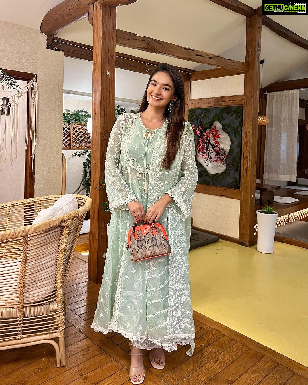 Anushka Sen Instagram - Having a desi moment in Korea 🙏🇰🇷🇮🇳 . Outfit @shopmulmul Jeonju, Korea