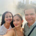Anushka Sen Instagram - Around the world with my two most favourite people in the world. I love you both so much! We have traveled almost 15 countries together! And here’s to travelling the whole world together #senfamily USA