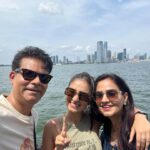Anushka Sen Instagram - Around the world with my two most favourite people in the world. I love you both so much! We have traveled almost 15 countries together! And here’s to travelling the whole world together #senfamily USA