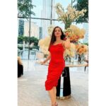 Anusmriti Sarkar Instagram - Hello Dubai 💗🧿🧿 #dubai #randomclick #travel #weekend #sunday #red #dior #dior #love #myvibe #as #anusmriti #anusmritisarkar #burjkhalifa #dubailife Address Sky View