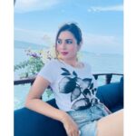 Anusmriti Sarkar Instagram - Chilling with the magical sunset 💕🧿🧿 #yacht #sunset #blue #sky #nature #love #flowers #holiday #vibes #yachtlife #holiday #chilling #as #anusmriti #anusmritisarkar #krabi #thailand Krabi, Thailand