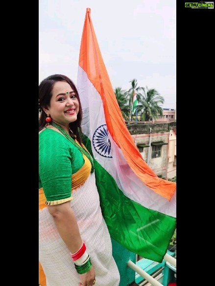 Aparajita Auddy Instagram - Happy independence day Wordrobe courtesy Monalisa (https://instagram.com/polkaadotsglam?igshid=MjEwN2IyYWYwYw== #Instagram #reels #india #bharat #goodvibes #independenceday #proud #loveforcountry #happy #ourindia #grateful #mycountry #viral #flag #kolkata Kolkata - The City of Joy