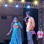 Aranthangi Nisha Instagram - Yesterday special show hosting by Bala and me vera level funnnnnn @bjbala_kpy outfit- @nilafashiondesigning makeup and hair @nish_makeover_artistry