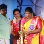 Aranthangi Nisha Instagram - My special day @ CK KIDS PREP SCHOOL, Nagercoil Best kids school in KK district. All programs of kids were awesome. Superb announcement skill by kids. Thank u so much mam, and beautiful blouse Thak u @d.sign.d