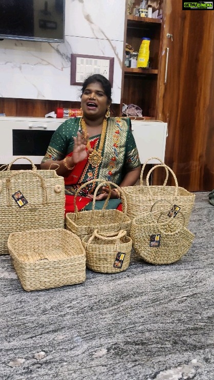 Aranthangi Nisha Instagram - @SESAI_CRAFT 📍ECO FRIENDLY GRASS BAGS which are Handcrafted and Washable •To fulfill your prestigious ceremonies we are offering our Return Gift Baskets 🧺 • For orders WhatsApp us at +91 9715333777📲 • Wholesale , Retail and reselling offers Available • Pan India 🇮🇳 shipping available •Place your orders now❕ • These *Eco Friendly Bags* lasts for *5-10 years* • Carry your Belongings in this Nature's Gift 🎁 and be Sustainable....🌿 For more details vist our Facebook and Instagram page 📍https://instagram.com/sesai_craft?igshid=MzNlNGNkZWQ4Mg== 📍https://www.facebook.com/sesaicraft?mibextid=ZbWKwL