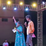 Aranthangi Nisha Instagram - Yesterday special show hosting by Bala and me vera level funnnnnn @bjbala_kpy outfit- @nilafashiondesigning makeup and hair @nish_makeover_artistry