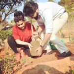 Archana Shastry Instagram - Pure happiness was what we felt accepting this challenge #GreenindiaChallenge From @deepthi_vajpeye_tv9 and planted 3 saplings. Further I nominate @madhumithasivabalaji @nehaamishra @namanshaw @prachithaker_official @iamashimanarwal @nandaa_actor to plant 3 🌱 to take up the challenge 🌱🌳. I thank @MPsantoshtrs garu for this great initiative