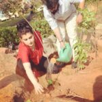 Archana Shastry Instagram - Pure happiness was what we felt accepting this challenge #GreenindiaChallenge From @deepthi_vajpeye_tv9 and planted 3 saplings. Further I nominate @madhumithasivabalaji @nehaamishra @namanshaw @prachithaker_official @iamashimanarwal @nandaa_actor to plant 3 🌱 to take up the challenge 🌱🌳. I thank @MPsantoshtrs garu for this great initiative