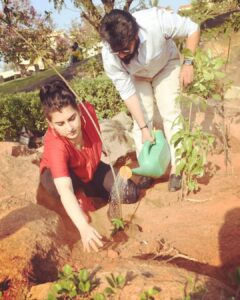 Archana Shastry Instagram - Pure happiness was what we felt accepting this challenge #GreenindiaChallenge 
From @deepthi_vajpeye_tv9 and planted 3 saplings. Further I nominate @madhumithasivabalaji @nehaamishra @namanshaw @prachithaker_official @iamashimanarwal @nandaa_actor to plant 3 🌱 to take up the challenge 🌱🌳. I thank @MPsantoshtrs garu for this great initiative