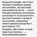 Archana Shastry Instagram - #mentalhealthmatters #besensitive BE KIND