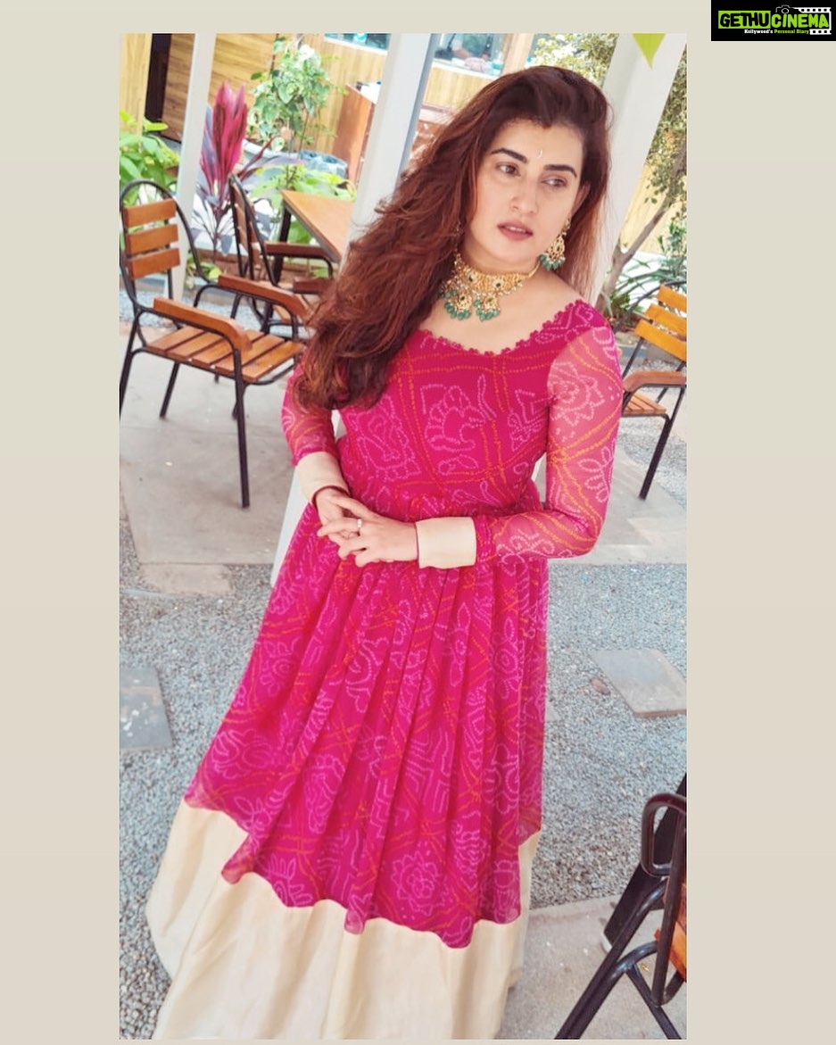 Archana Shastry Instagram - Location @belpostothecafe Styling @reshma_stylist Outfit @kadhambari_studio Jewellery @hyderabadijewellery