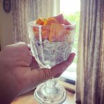 Archana Vijaya Instagram - Pudding for breakfast !! Why not ?! 😝😆 All you need is 150 ml Milk ( I use almond milk, you can use any milk you like ) 6 Almonds 2 Walnuts Tbps Cranberries (optional) 2 tsp Chia seeds 1 tsp maple syrup Fresh chopped mangoes ( or any fruit you like ) Stir in, mix well and soak chia seeds, chopped almonds, walnuts, maple syrup, cranberries in milk over night in a wide glass/ bowl and refrigerate. Add chopped mangoes in the morning and Voila ! Super healthy and nutritious ! ♥️ You can thank me later 🙌🏽