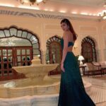Archana Vijaya Instagram - In 1963, the peafowl was declared the national bird of India because of its rich religious and legendary involvement in Indian traditions. Hindus consider this bird to be sacred because the god Kartikeya rides on its back. Swipe to see this spectacular bird in all its glory . 🦚 The beautiful national bird of India - the majestic peacock - and my gorgeous outfit by @rohitgandhirahulkhanna ….. a match made in heaven . 😊 #aboutlastnight #holi2022 Jaipur, Rajasthan