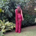 Archana Vijaya Instagram - In beautiful Goa, feeling fabulous in this form fitting gown sari by @gauravguptaofficial who always makes you feel effortlessly sculptured and beautiful ! Thank you ! ♥️ Make up and Hair - @sibellehairnmakeup Styling - @dhruvadityadave Shoes - @louboutinworld ♥️♥️♥️
