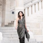 Archana Vijaya Instagram - Every saree has a story and this one ‘s has been special in beautiful Budapest ! 😊💯 Styled by @dhruvadityadave Sari by @nanditathirani ♥️