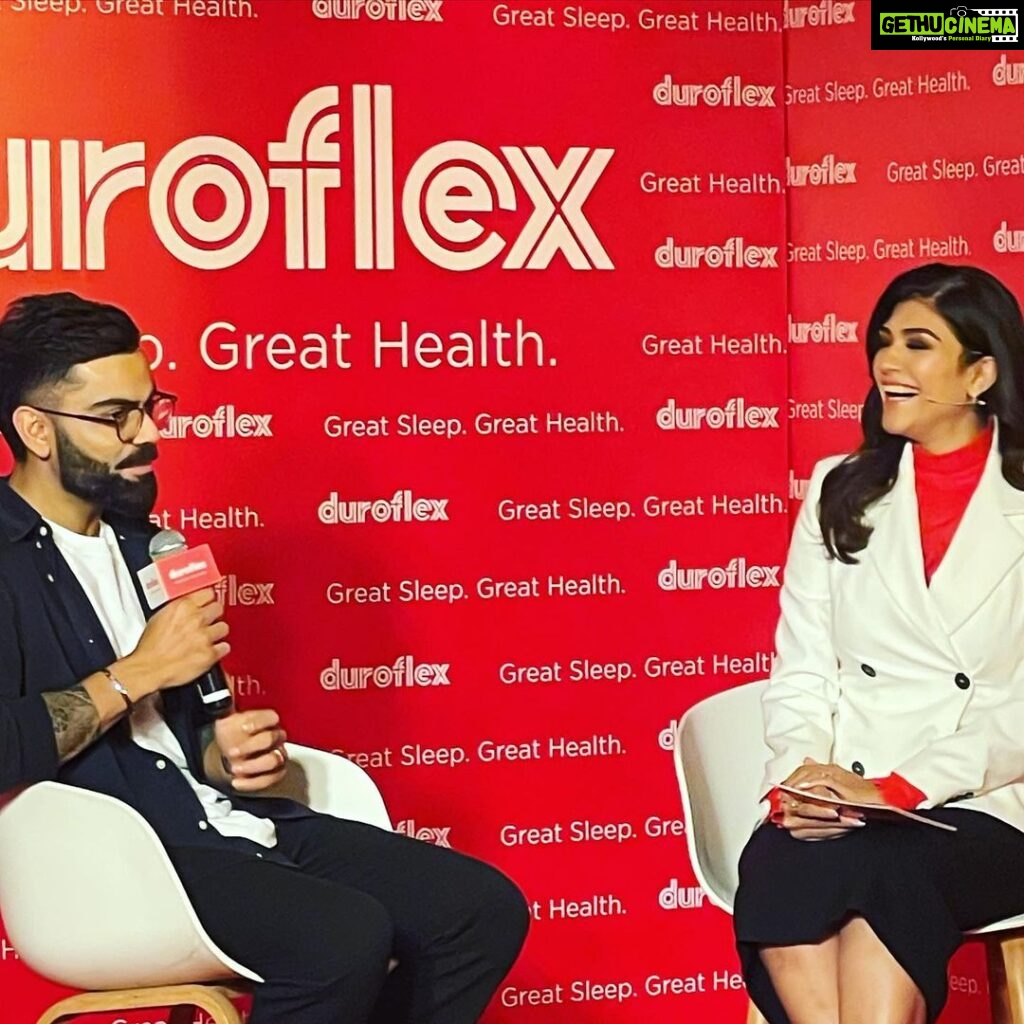 Archana Vijaya Instagram - Presenting the brand ambassador for @duroflexworld - @virat.kohli - The perfect choice to create awareness and promote the importance of good quality sleep, and how it helps us be the version of ourselves ! 💯👍🏼🙌🏼 #greatsleepgreathealth