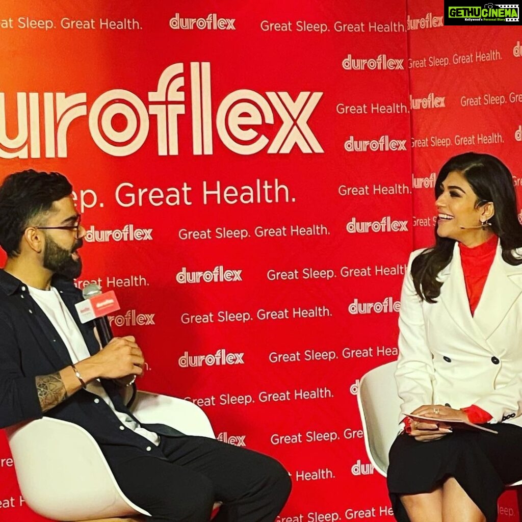 Archana Vijaya Instagram - Presenting the brand ambassador for @duroflexworld - @virat.kohli - The perfect choice to create awareness and promote the importance of good quality sleep, and how it helps us be the version of ourselves ! 💯👍🏼🙌🏼 #greatsleepgreathealth