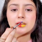 Arishfa Khan Instagram - Weird lip combo hack part-1🤪 Which colours should I mix next 😍💄 Colour palette: PAC Cosmetics #makeup #lipstickhack #weirdlipcombo #arishfaxmakeup